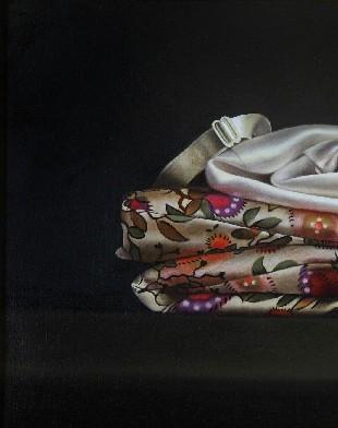 Ginny Page 2010 - English Textile - Oil on Canvas 23x35cm